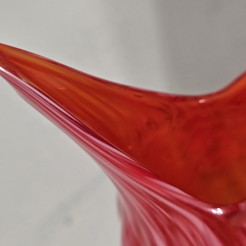 Lefton Red Glass Pitcher - Picture 12 of 13
